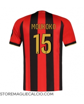 OGC Nice Youssoufa Moukoko #15 Maglia Gara Casa Repliche 2024-25 Maniche Corte